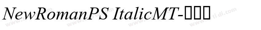 NewRomanPS ItalicMT字体转换